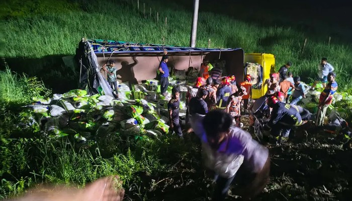 কুমিল্লায় চালবোঝাই ট্রাক খাদে পড়ে নিহত ৭